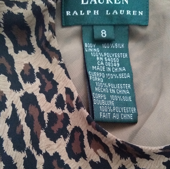 Vintage Ralph Lauren silk bias slip maxi column dress leopard - Picture 3 of 7